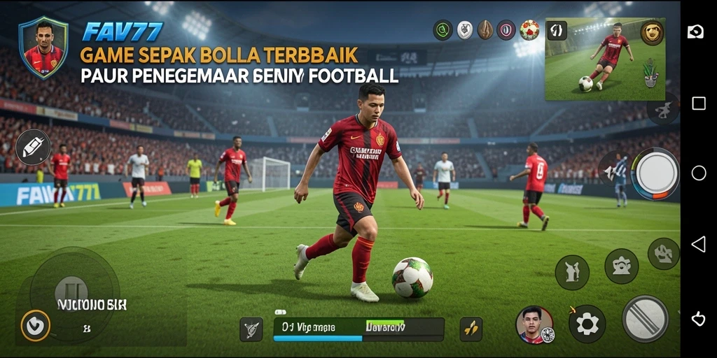 Tampilan gameplay menarik dari FAV77 menunjukkan aksi sepak bola seru.