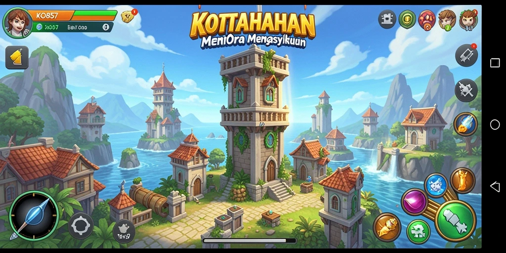 Tangkapan layar menampilkan gameplay seru Tower Defense di KO857.