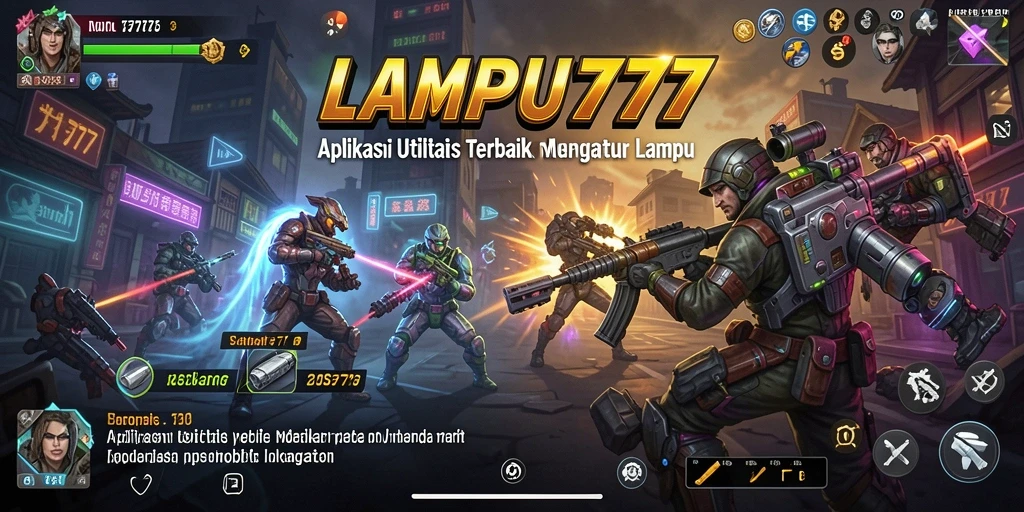 Screenshot tampilan antarmuka LAMPU777 dengan fitur pengaturan lampu.