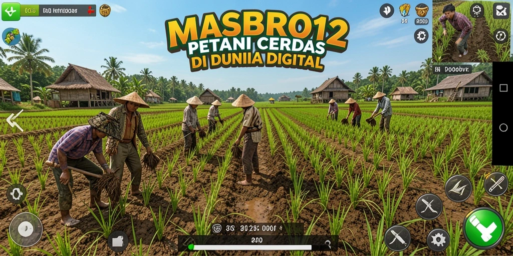 Tampilan gameplay seru di MASBRO12 yang menyajikan pertanian digital.