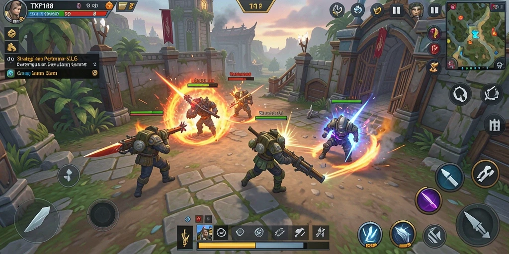 Gameplay seru dalam TKP188 dengan pertempuran taktis.